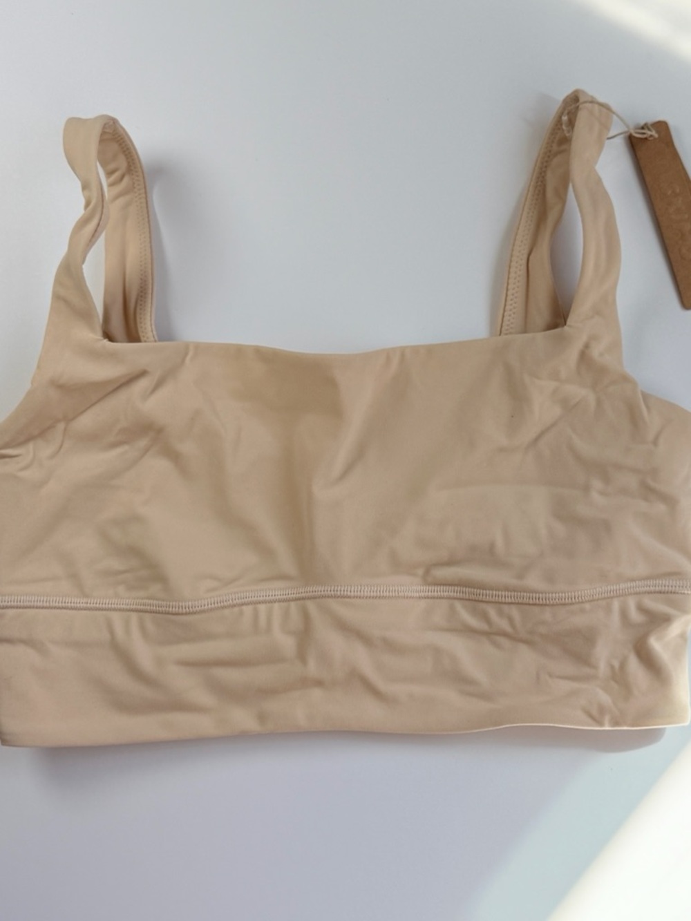 SKIMS Longline Beige Seamless Bralette size M